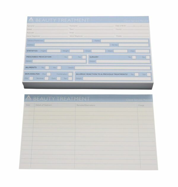 Client Record Cards Beauty