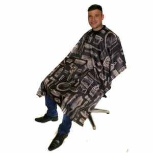 vintage barber gown charcoal