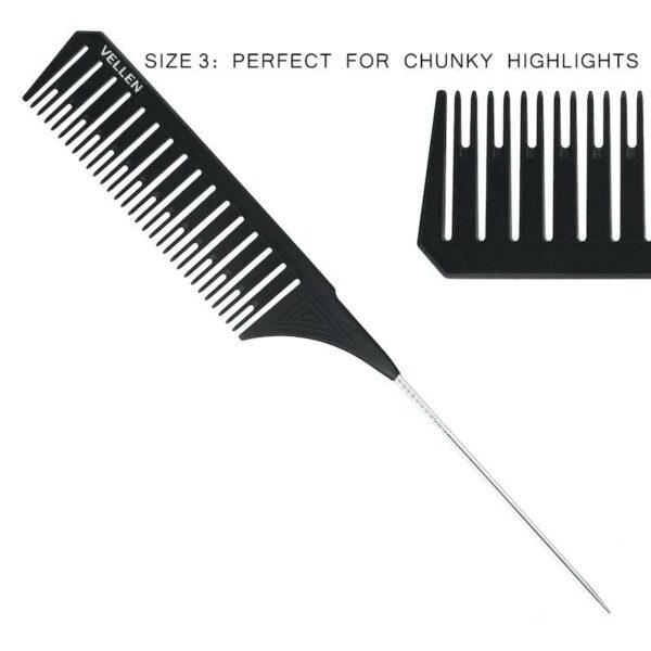 Vellen 3 Comb Set - Black - Image 4