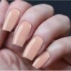Peach coloured nails