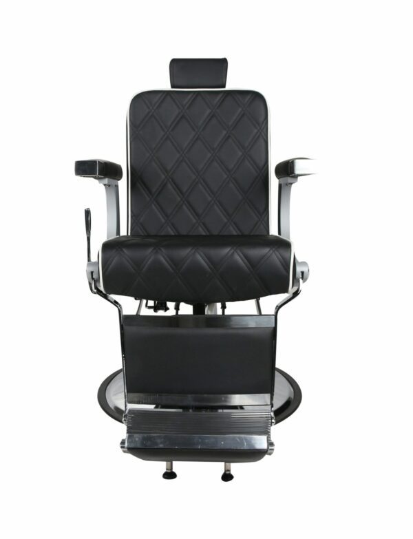 Chrysler Barber Chair - Black with White Piping - Image 7