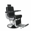 Chrysler Barber Chair - Black with White Piping