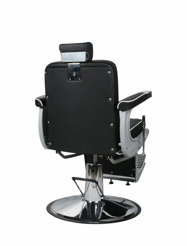 Chrysler Barber Chair - Black with White Piping - Image 4