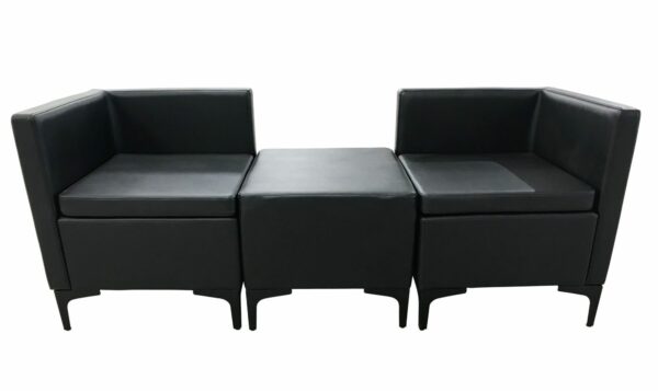 Liberty Single Waiting Stool/Table - Black - Image 2