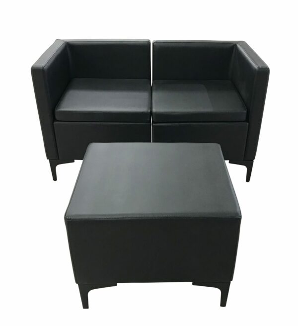 Liberty Single Waiting Stool/Table - Black - Image 3