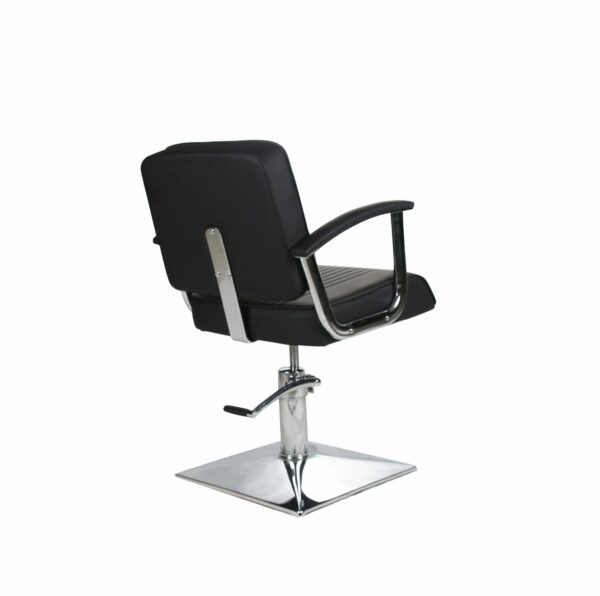 Madison Hydraulic Chair Square Base - Black / Black Piping - Image 3