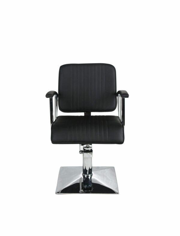 Madison Hydraulic Chair Square Base - Black / Black Piping - Image 6