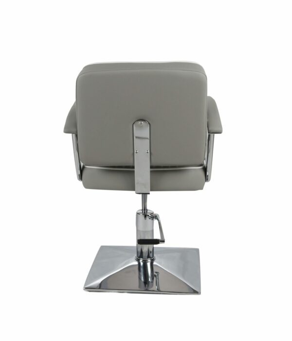 Madison Hydraulic Chair Square Base - Grey with White Piping - Image 6