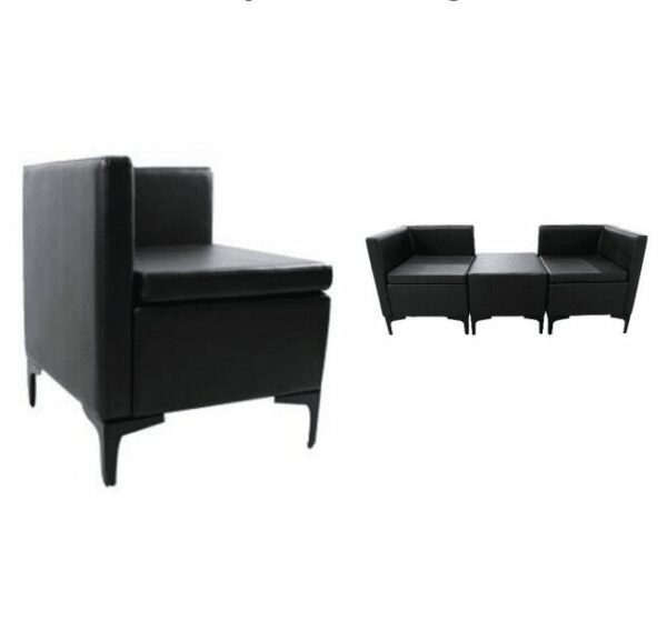 Liberty Single Waiting Stool/Table - Black - Image 6