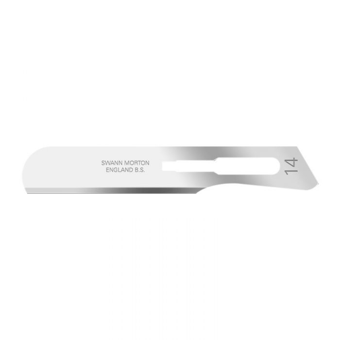 Swann Moreton Carbon Steel Sterile Dermaplane Blade No.14 (100 pack) The Warehouse Online