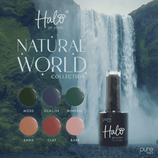 halo gel polish, new collection, natural world collection